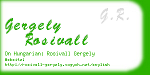 gergely rosivall business card